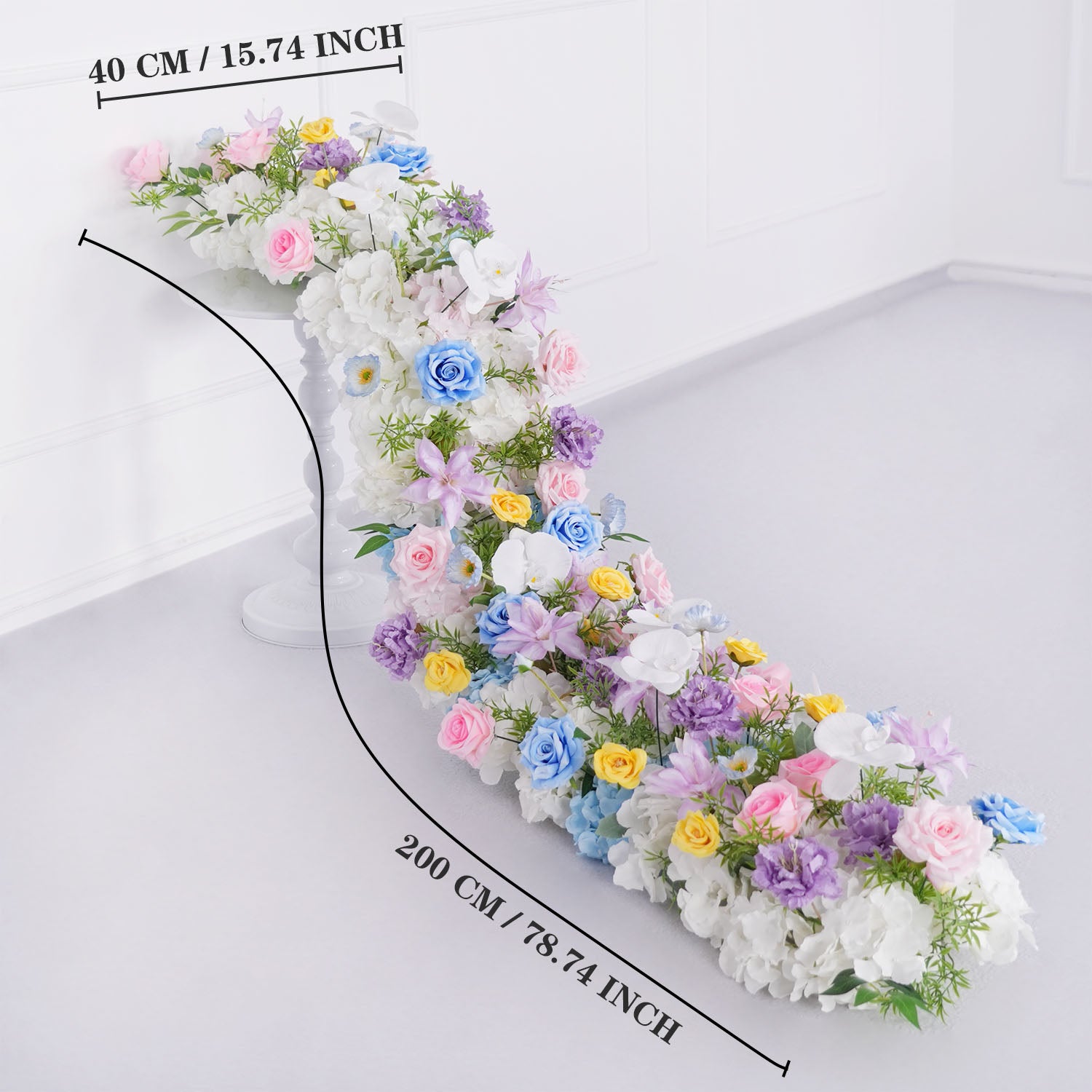 Uflower Colored Table Runner Arrangement Wedding Backdrop Wall Decor